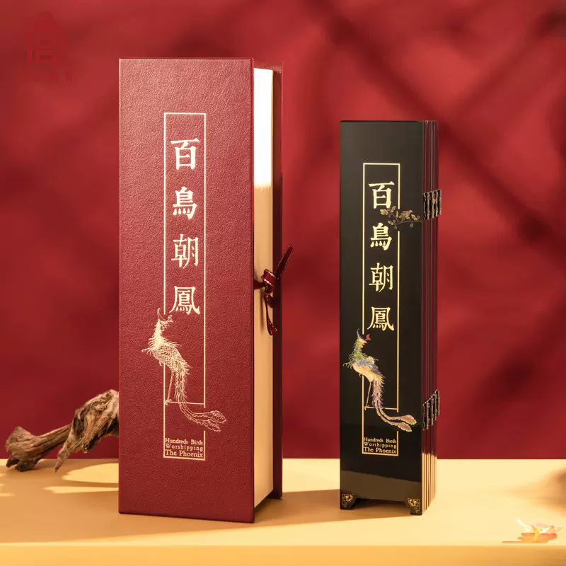 ミニチュア屏風 百鳥朝鳳 ミニチュア屏風 百鳥朝鳳