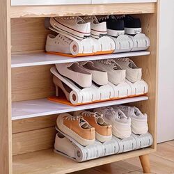 Space-Saving Shoe Storage Solution: Shoe Box, Shoe Cabinet, Layered Dividers, Shoe Storage Box, Foldable Double-Layer Shoe Rack, Shoe Holder, Partition