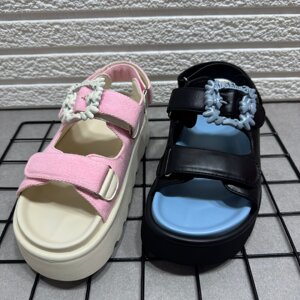 
Broken code processing, European and American style niche design Roman shoes, versatile trendy casual beach shoes, thick-soled open-toe sandals for women