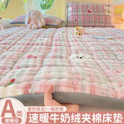 Winter Class a Milk Velvet Mattress Soft Bedding Mattress Pad Tatami Bed Single Dormitory Flannel Folding Bed Cover