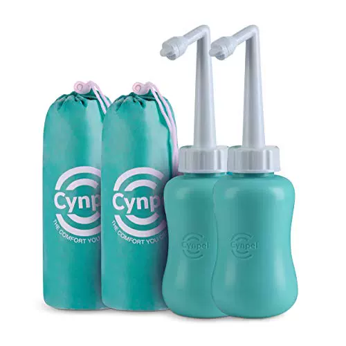Cynpel Peri Bottle Portable Bidet for Women with Travel Bag, 12 Oz Blue