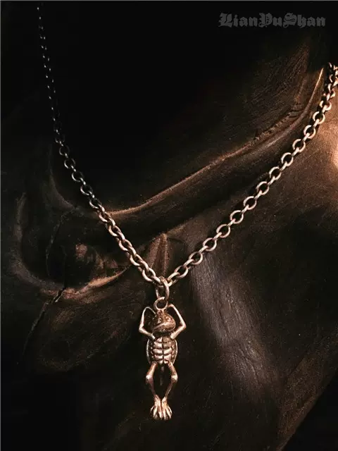 大江户和风妖怪河川池塘里传说的物种河童银吊坠沼神银