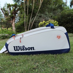 Wilson Tennis Bag Men's and Women's Tennis Bag French Open Commemorative Large Bag Double Shoulder 9-Piece Tennis Racket Bag