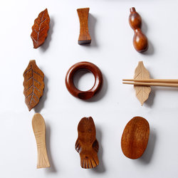 Japanese-Style Wooden Chopstick Rest, Brush Holder, Chopstick Pillow, Spoon Rest, Chopstick Holder, Handmade Creative Tableware Zakka