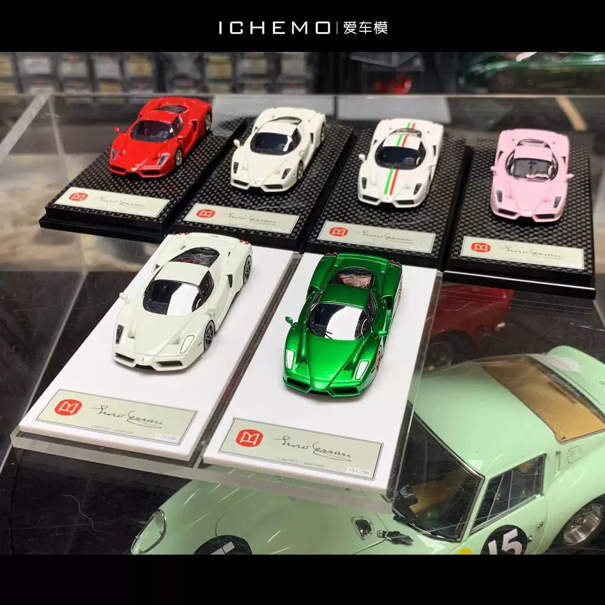 ハイエンドの新在庫,dmh 1:64,la fe ra,enzo,明るい白,赤,2022