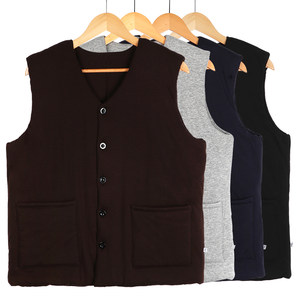 
Thickened and warm pure cotton vest for middle-aged and elderly people in autumn and winter vest for men at home wearing horse clip pocket style