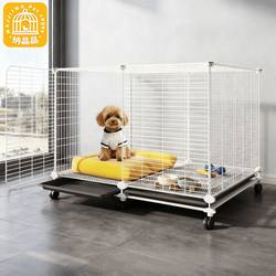 Dog Cage for Small Dogs, Reinforced Indoor Separation with Toilet, Teddy Corgi Pet Villa, Enclosed and Durable Pet Cage