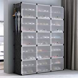 Simple Shoe Cabinet for Home Use, Multi-Layer Storage Cabinet, Integrated Wall-Mounted Shoe Rack, for Entryway, Outdoor Corridor, Indoor, Aesthetically Pleasing