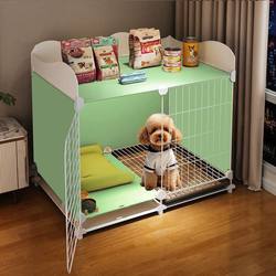 Dog Cage for Small Dogs with Separate Toilet, Suitable for Home Use, Indoor, One Bedroom, One Living Room, One Bathroom, Pet Puppy Kennel, Fence House