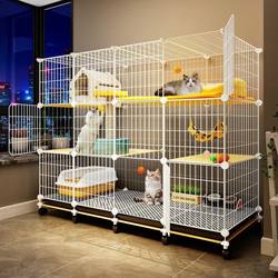 Household Indoor Cat Cage, Cat Villa, Cat Nest, Double-Layer, Three-Layer, Four-Layer, Foldable Pet Cat Cage with Extra Large Space