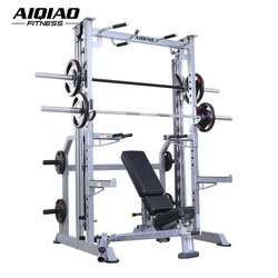 Smith Machine Comprehensive Trainer Commercial Track-Mounted Free Bench Press Squat Hip Bridge Multifunctional Gantry Fitness Equipment