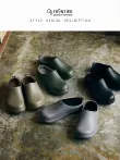 Giày đế mềm Nhật Bản mới có mũi nhung nửa dép đi trong nhà cắm trại thông thường ngoài trời chống thấm nước, chống dầu và chống trượt Giày đầu bếp