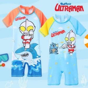 Ultraman children's one-piece swimsuit boys' clothes handsome 2025 new professional small, medium and large children's swimsuit set