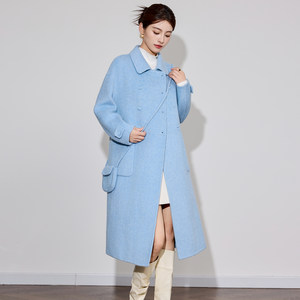
Double-sided cashmere coat for women mid-length 2025 autumn and winter new Korean style age-reducing commuter woolen coat for small people