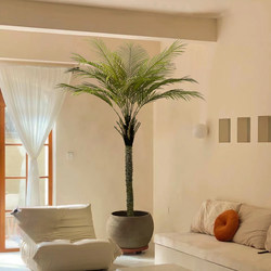 Simulated Green Plant Sunflower Floor-Standing Potted Plant Indoor Artificial Plant High-End Fake Tree Landscape Atmosphere Tree Decorative Ornament