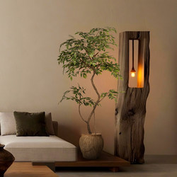 Artificial Green Plants Indoor Fake Trees Bionic Plants Banyan Tree Wabi-Sabi Mid-Century Style Floor-Standing Potted Plants Landscape Decoration Ornaments