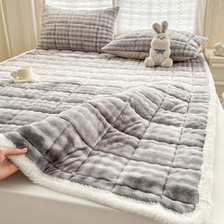 2025 New Autumn and Winter Thickened Rabbit Fur Plush Mattress Home Soft Cushion Fleece Student Dormitory Non-Slip Bed Sheet Bedding