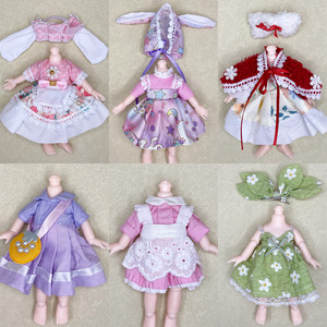 16-17 cm doll dressing dresses 8 points 12 points BJD doll clothing OB11 girl cute set Ya Moen