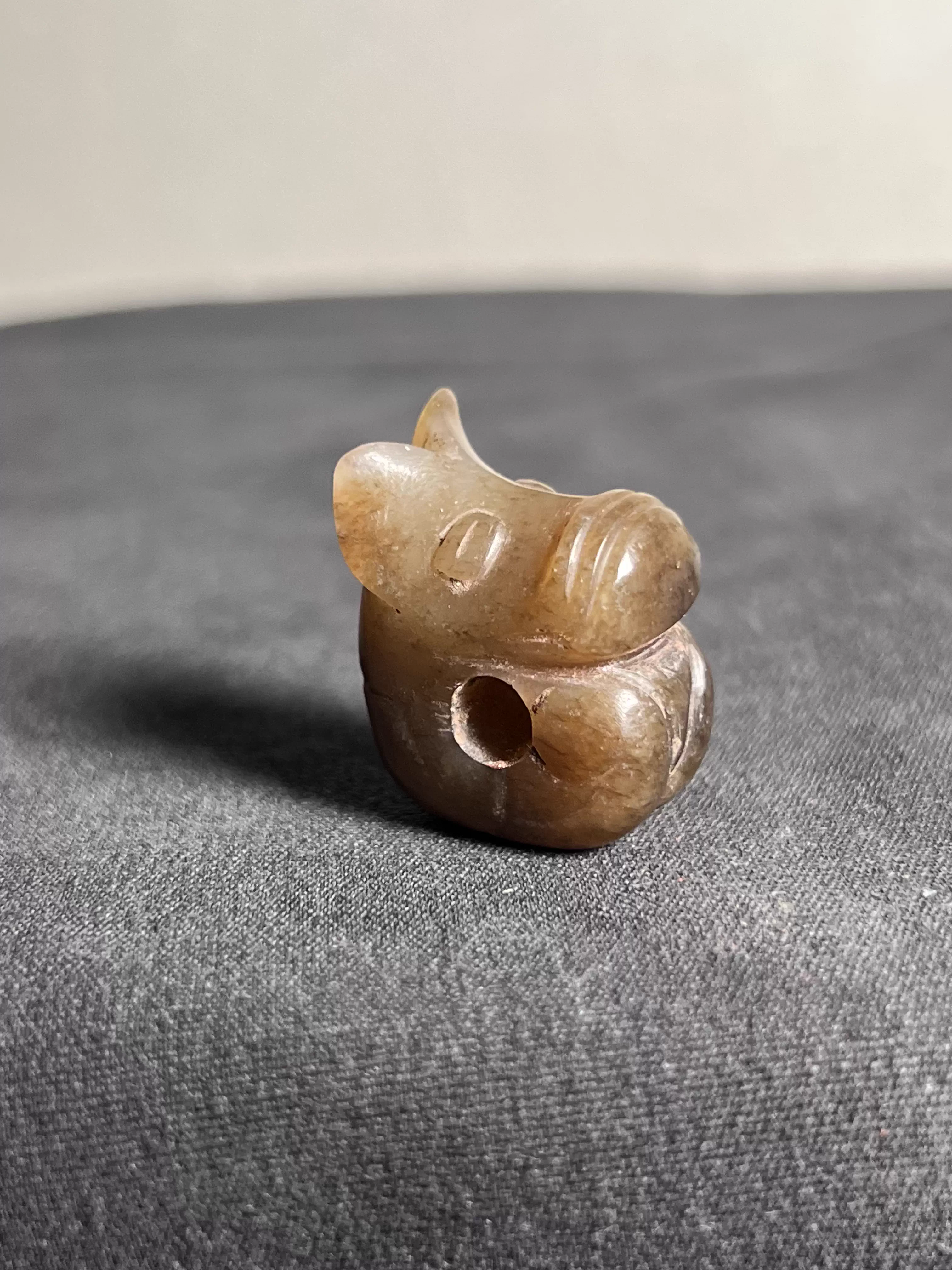 古玉老玉和田玉东汉魏晋南北朝玉钺佩玉斧把件府上有龙古玩收藏