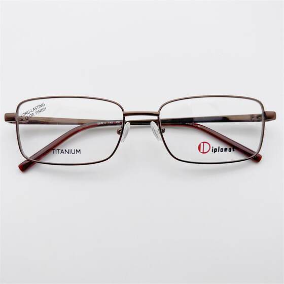 
Collection of orphan foreign trade original single coffee color alloy full frame square spring temples business temperament literary and artistic glasses frame for men