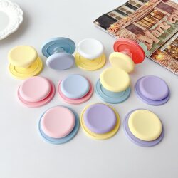 Korean Style Simple ins Macaron Solid Color Silicone Magnetic Phone Stand Lazy Desktop Holder