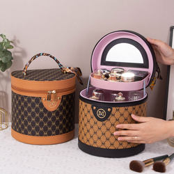 2025 New Portable High-End Makeup Bag, Internet-Famous Multifunctional Large-Capacity Hand-Held Cosmetic Storage Box, Large Size