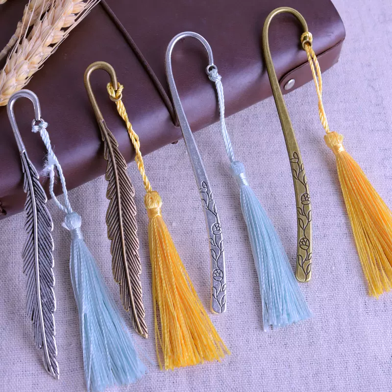 diy手工材料 复古金属羽毛创意书签中国风 手账笔记本配件礼物