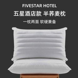 Vienna Hotel Half Buckwheat Pillow, Cervical Spine Protection, Sleep Aid, Special Pair of Single Adult Pillow Cores, Home Pillow