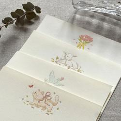 Thickened Letter Paper Set with Gold Stamping, Simple, Romantic, Artistic, High-End Feel, Handwritten Letters, Love Letters, Gift for Male and Female Friends