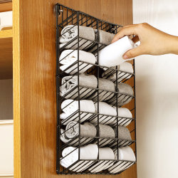 Wall-Mounted Storage Hanging Bag, No-Drill Wardrobe Organizer for Underwear, Socks, and Clothes, Dormitory Hanging Rack Organizer