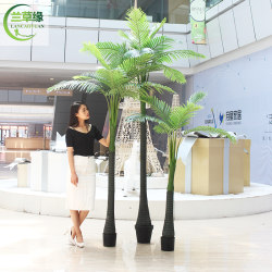 Artificial Coconut Tree, Large Indoor Decorative Plant, Potted Plant for Living Room, Floor-Standing Plastic Green Plant