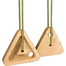 Wooden Rock Climbing Triangle Finger Board Portable Finger Training Indoor and Outdoor Portable Hanging Pull-Up Horizontal Bar