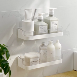 White Bathroom Storage Rack Bathroom Sink Toilet Punch-Free Wall-Mounted Wall-Mounted Toilet Storage Rack