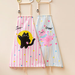 Apron for Kitchen Use, 2025 New Model, Oil-Proof, Waterproof, Anti-Dirt, Special for Cooking, Young Women's Style, Cute and High-Looking