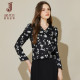 Black retro fashion floral shirt for women 2025 spring and autumn new loose lazy style shirt romantic lace top
