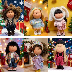 
Spanish potato doll mia 24 cm doll winter headgear full set of cute replacement cardigan clothing