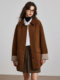 BASIC HOUSE/Baijia Family Retro Millard lapels outer set female 2024 winter mid -length wool jacket