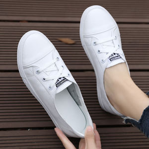 
Genuine white shoes for women 2026 new spring flat soft-soled leather shoes versatile single shoes summer large size casual shoes sneakers