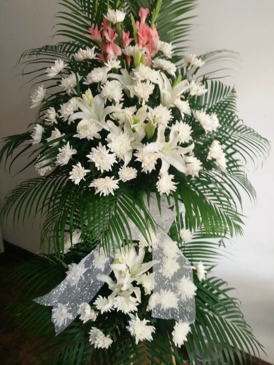 丧事花篮白事去世丧葬花篮追悼会祭奠悼念葬礼上海实体花店