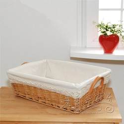 Japanese-Style Zakka Wicker Rattan Storage Basket Miscellaneous Basket Storage Box Woven Basket Pastoral