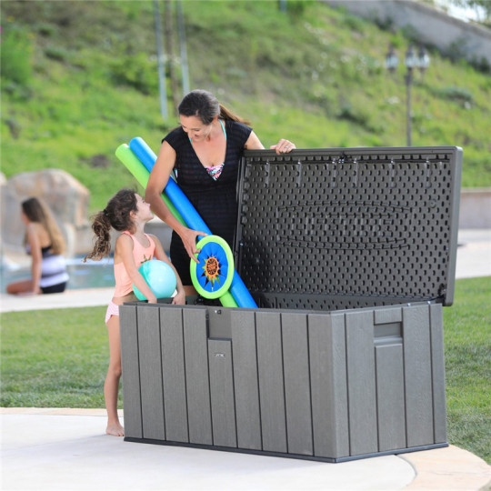 Lifetime 60215 Outdoor Storage Cabinet - Large Plastic Garden Deck Box