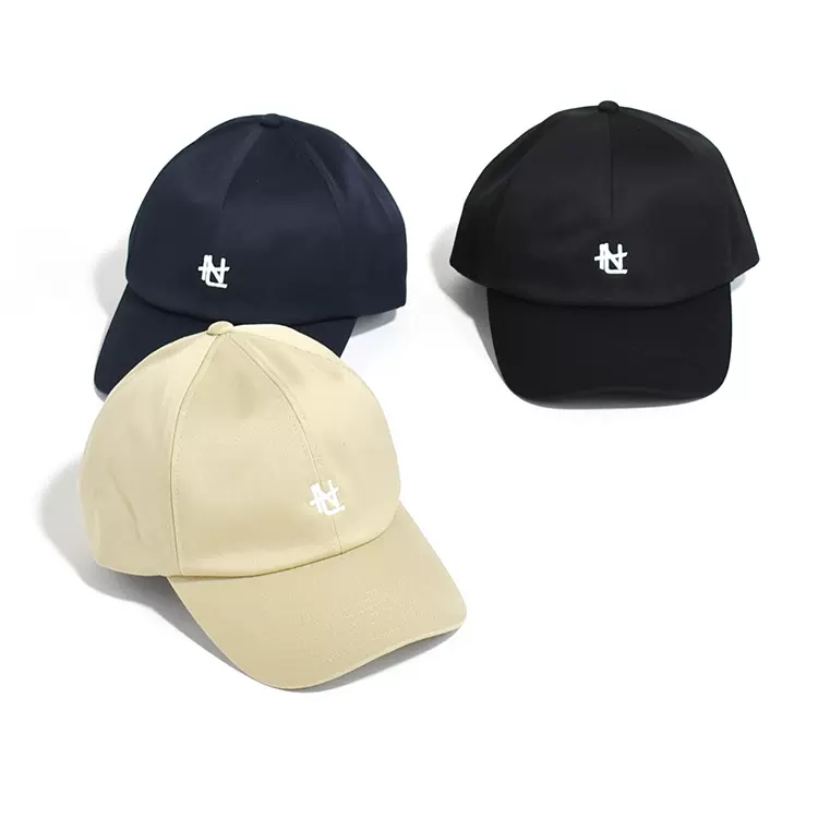 WCIB現貨nanamica Chino Cap字母Logo刺繡純色基礎彎檐棒球帽帽子-Taobao