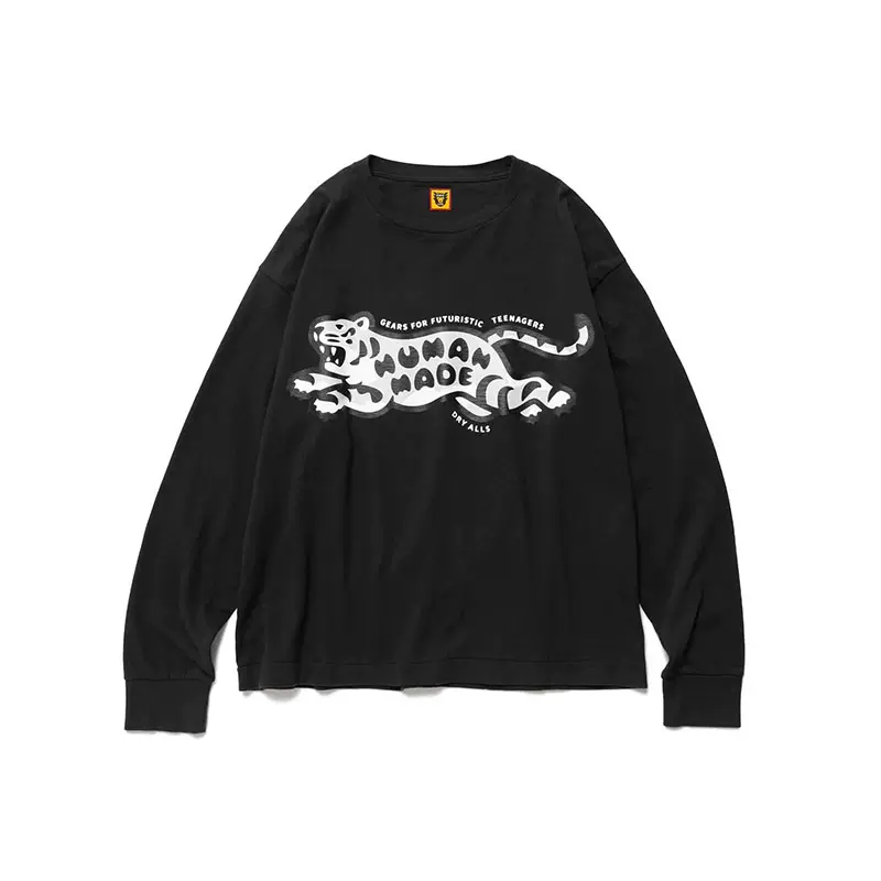 WCIB现货HUMAN MADE TIGER L/S T-SHIRT老虎印花纯棉长袖T恤#2406-Taobao