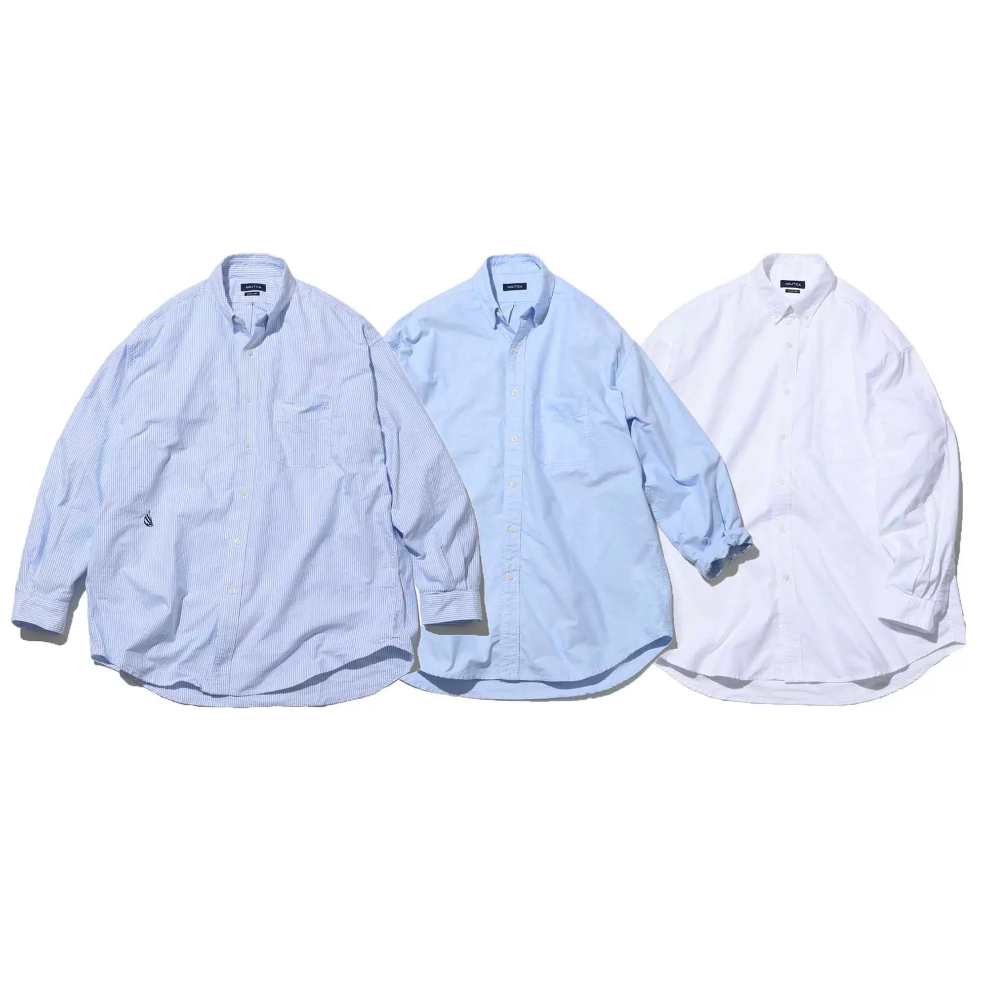 WCIB现货NAUTICA JAPAN Too big Oxford BD宽松牛津布长袖衬衫-Taobao