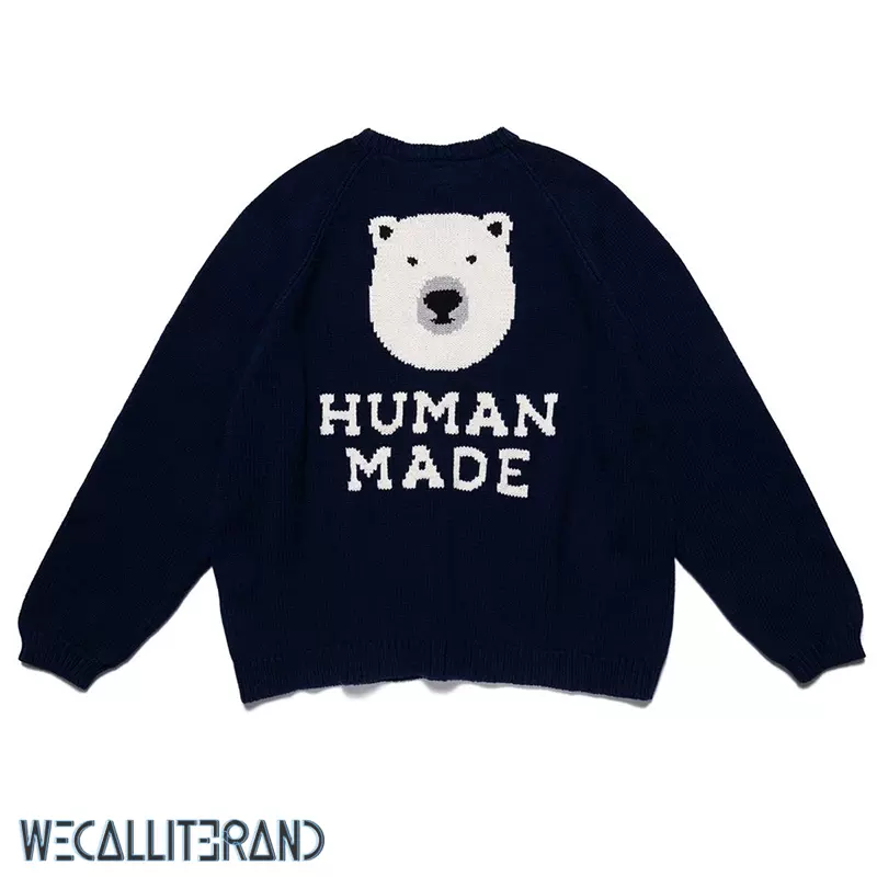 WCIB现货Human made #2028 raglan nigo北极熊印花大H针织衫毛衣- Taobao