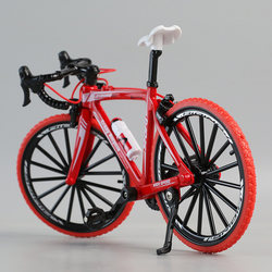 Children's alloy bicycle model simulated curved handlebar road bike ornaments boy baby sliding mountain bike toy