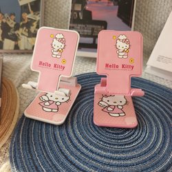 Mobile Phone Desktop Stand Kt Cat Cartoon Cute Pink Stand Adjustable Lazy Portable Retractable Universal Foldable