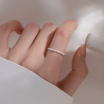 Xiangnan sterling silver sugar paper ring niche index finger ring light luxury