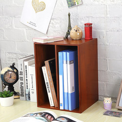 Solid Wood Retro Desktop File Organizer A4 Paper Bookshelf Document Storage Rack File Storage Box File Rack
