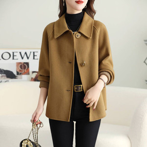 
New double-sided woolen coat 2026 autumn and winter woolen women's style, versatile and small, short double-sided velvet coat